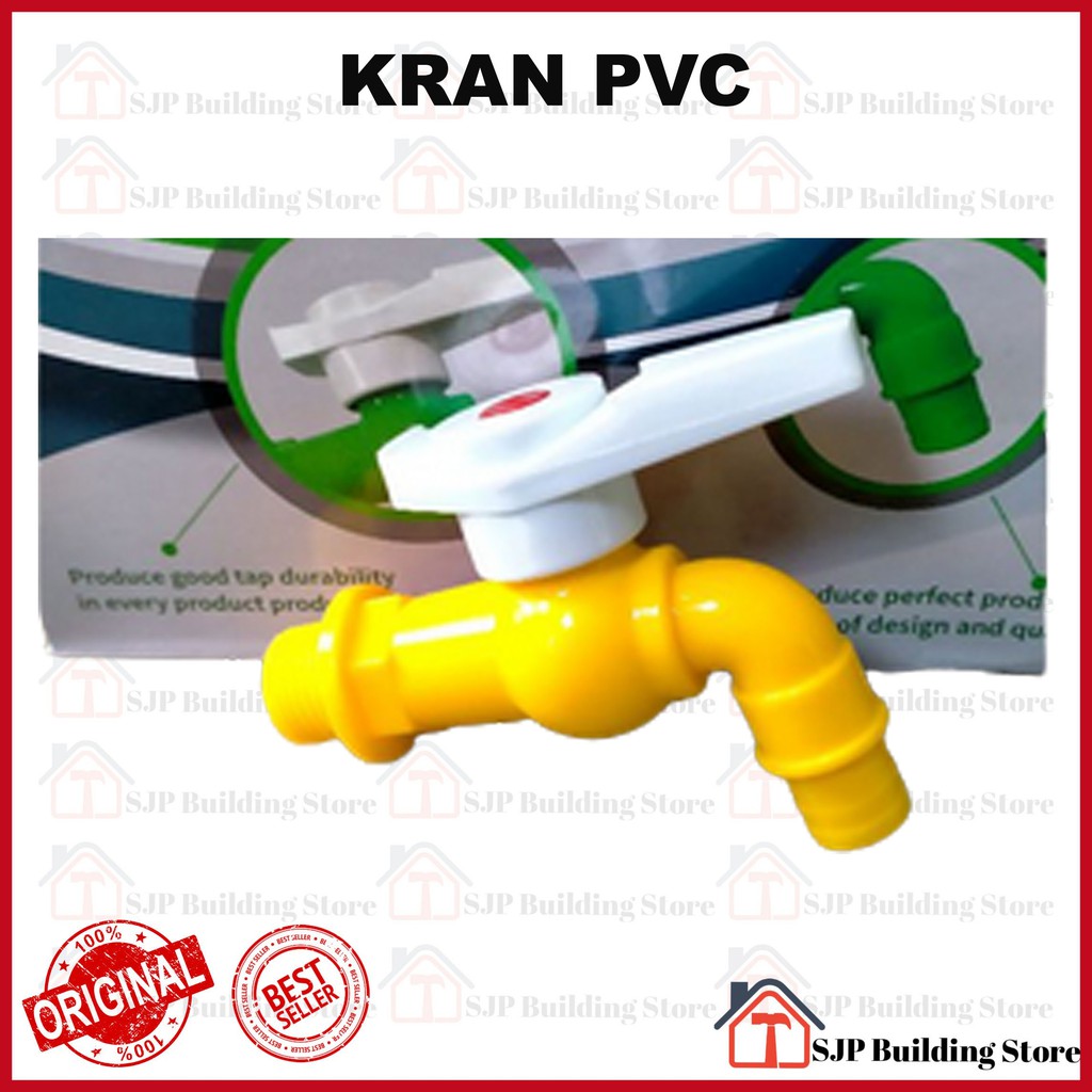 Kran Air/Keran Air Plastik PVC Engkol Lotus 1/2 inch