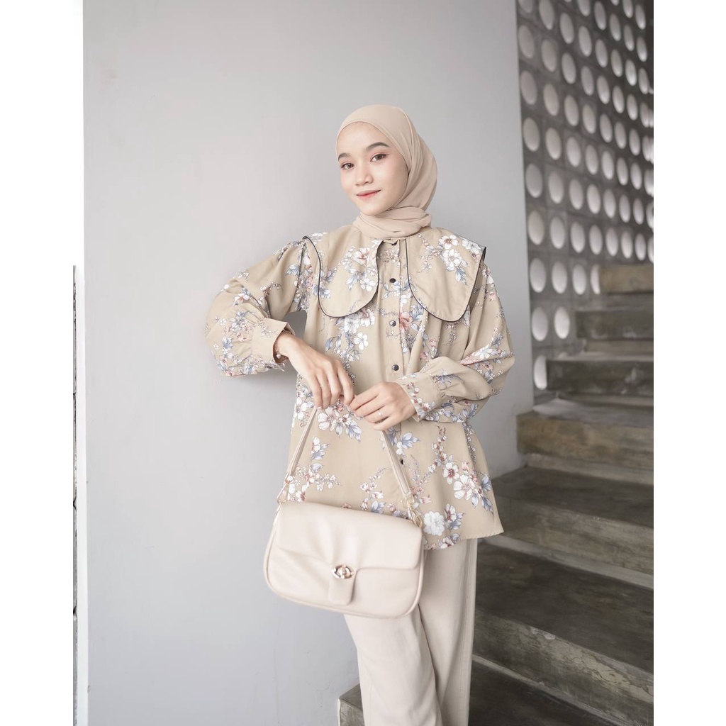 freya collar blouse / blouse vintage / blouse collar / blouse floral / korean blouse