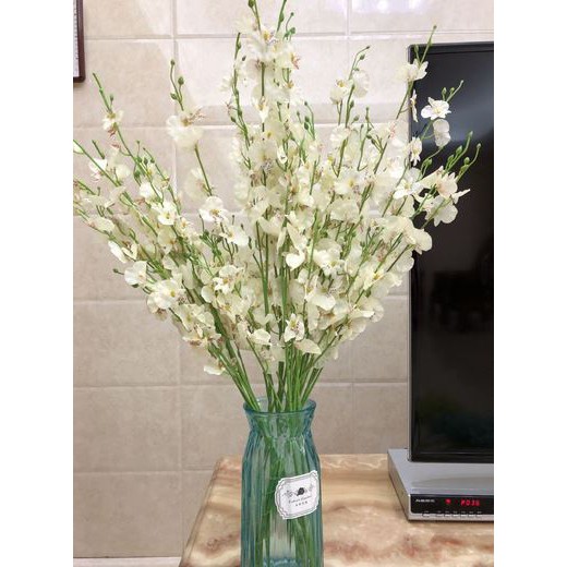 95 cm Bunga Buatan Menari Anggrek Oncidium Phalaenopsis Bunga Palsu Dekorasi Meja Rumah-7