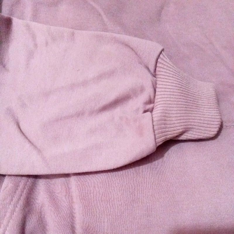 Sweater Hoodie Wanita Kekinian Korea Cloud Rain Sweter bahan fleece tebal-MAUVE