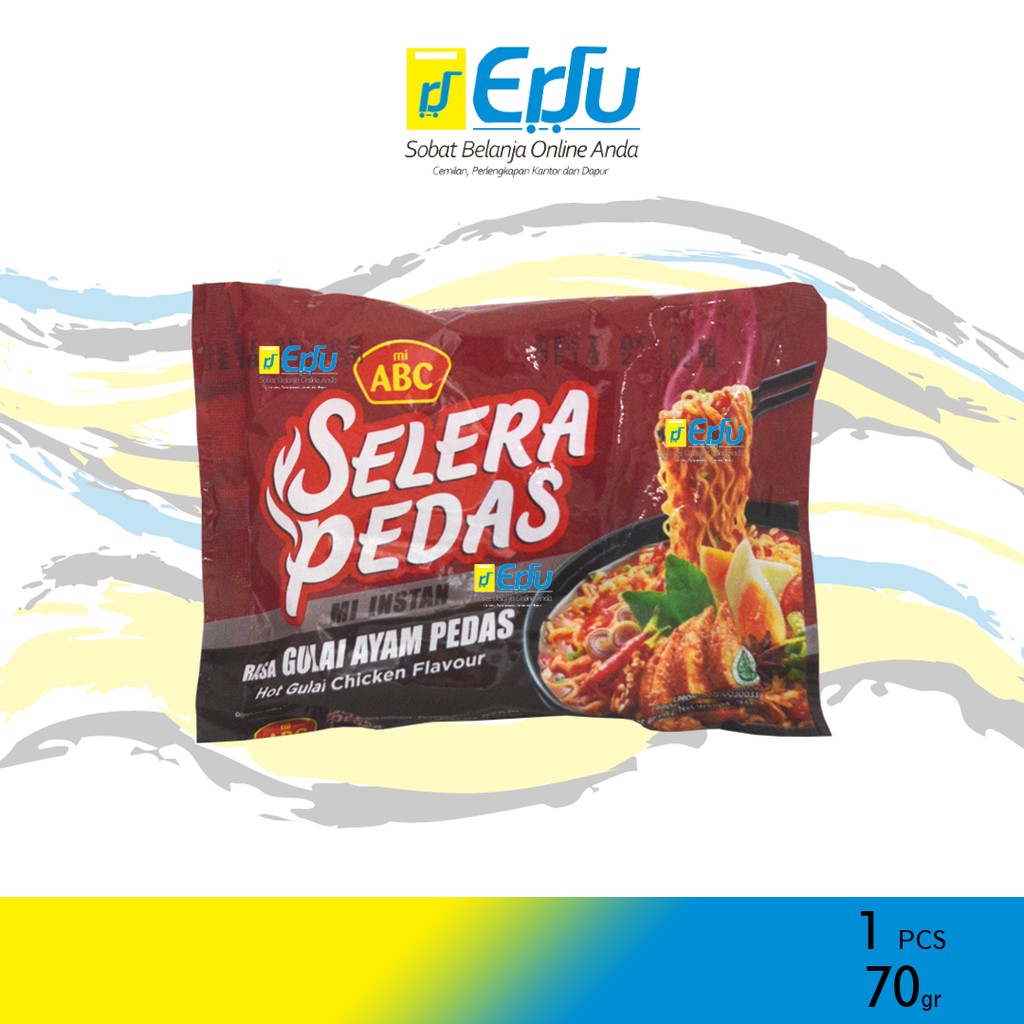 

ECER ABC Selera Pedas Gulai Ayam Pedas Mie Instan Kuah Halal MUI - 70gr