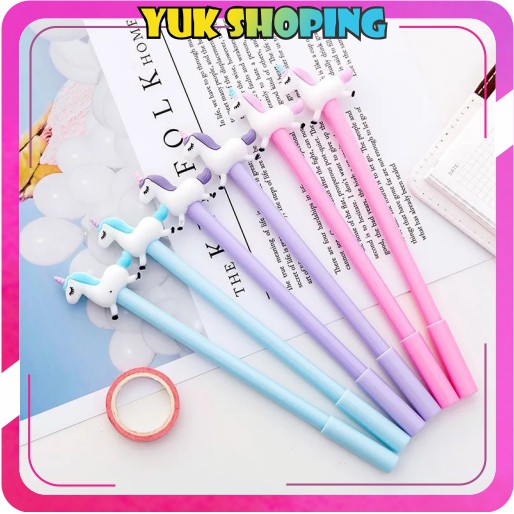 

✧YUKSHOPING✧ R207 Pena Unicorn Full Body Pena Karakter Unicorn Pulpen Unicorcn