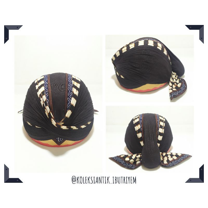 Blangkon Jogja Senopaten Alusan Batik Tulis