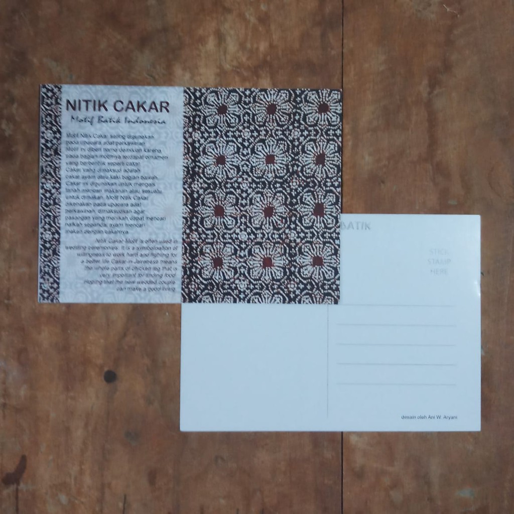 

KARTU POS BATIK POSTCARD MOTIF NITIK CAKAR