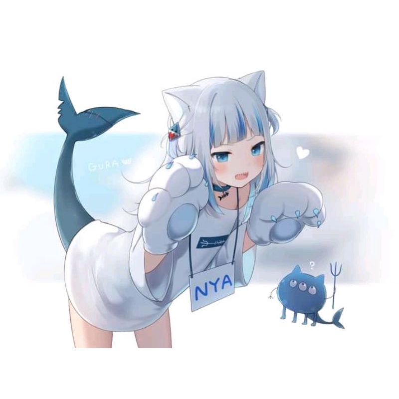 gawr gura kaos/gawr gura (JUAL)