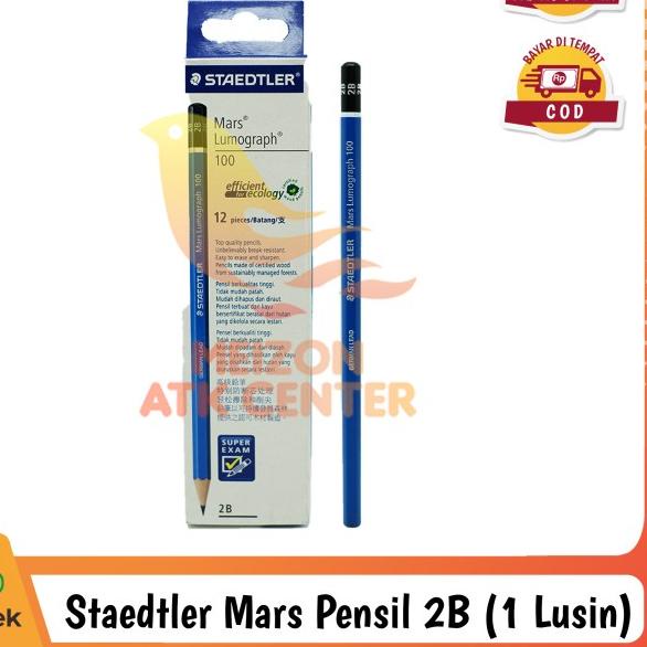 

♤ Pensil Staedtler Mars Lumograph 2B Pencil Pensil Ujian [1 LUSIN] ☁