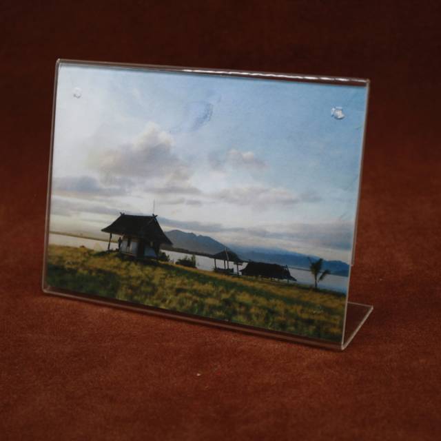 

Acrylic Tent holder A6 Model L berdiri/tidur