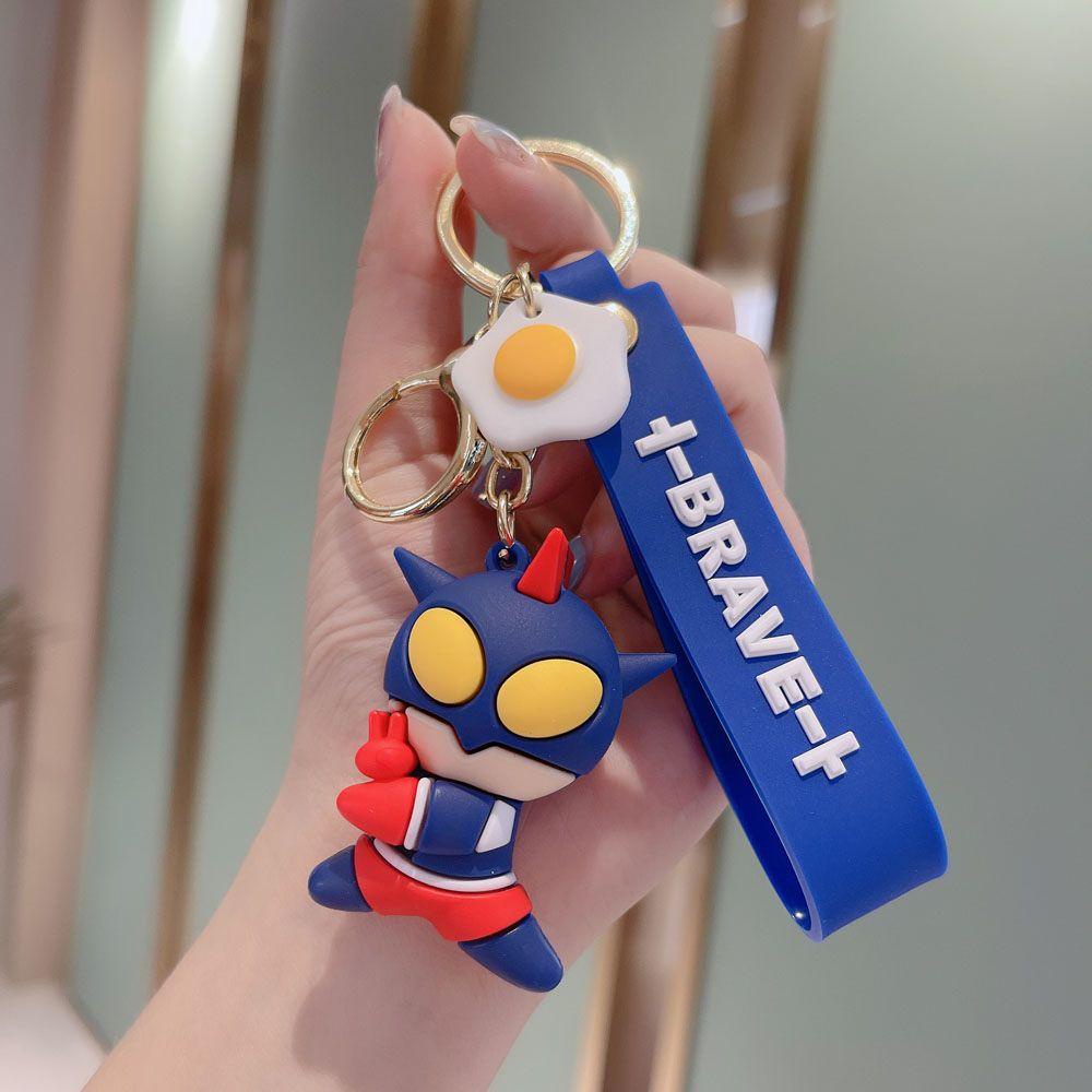 [Elegan] Ultraman Gantungan Kunci Liontin Fashion Ultraman Anime Jepang Gantungan Kunci Mobil Darah Panas Anime Key Ring