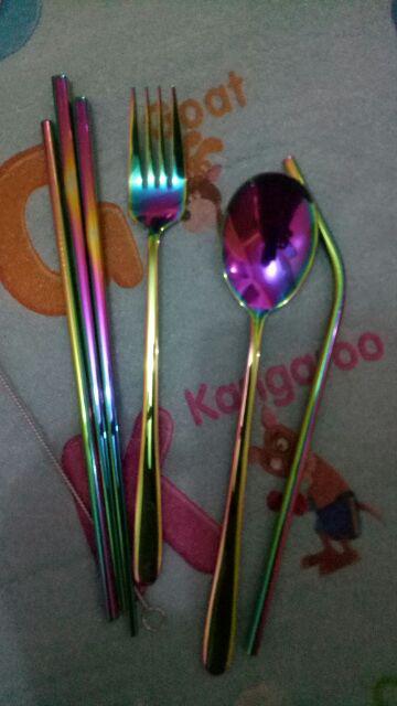 Tofok Cutlery Set Perlengkapan Makan Sendok Garpu