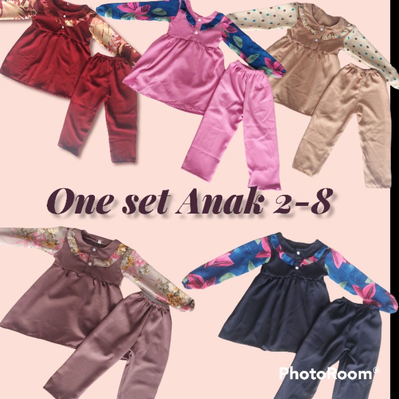 Setelan tunik anak 2-8 tahun