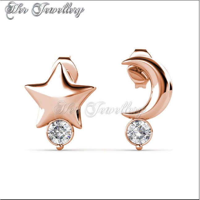 Starry Night Earrings with   kristal premium mewah berkilau - Anting Bintang Lapis Emas by Her Jewel