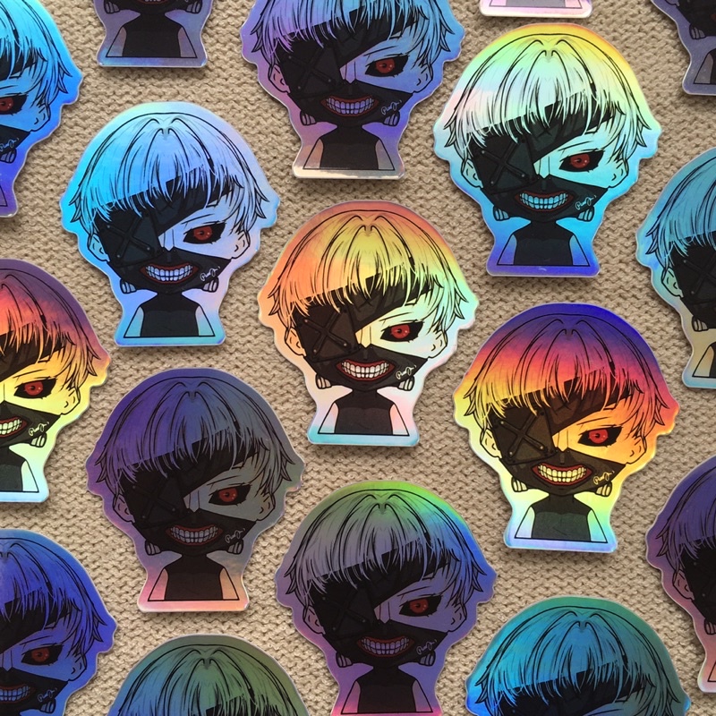 

Stiker Kaneki Anime tokyo ghoul bahan hologram