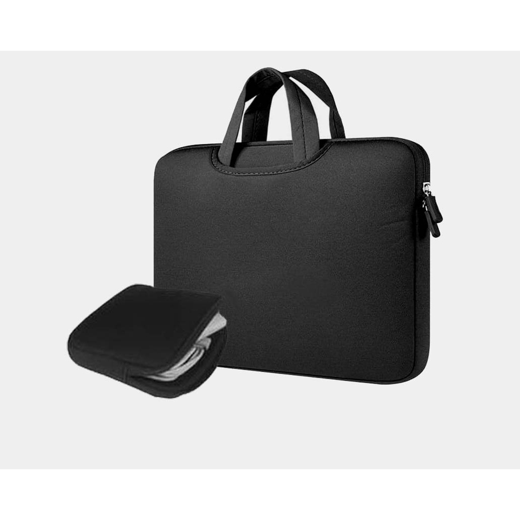 Tas Laptop Softcase Jinjing Foam Neoprene for Macbook 13 - 14 inch