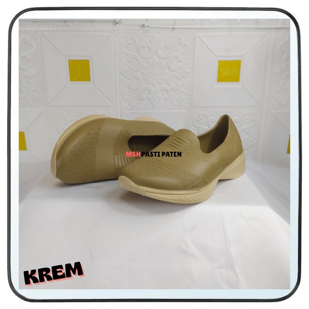 YUMEIDA 9111 ORIGINAL Sepatu flat shoes wanita Sepatu karet tahan air wanita