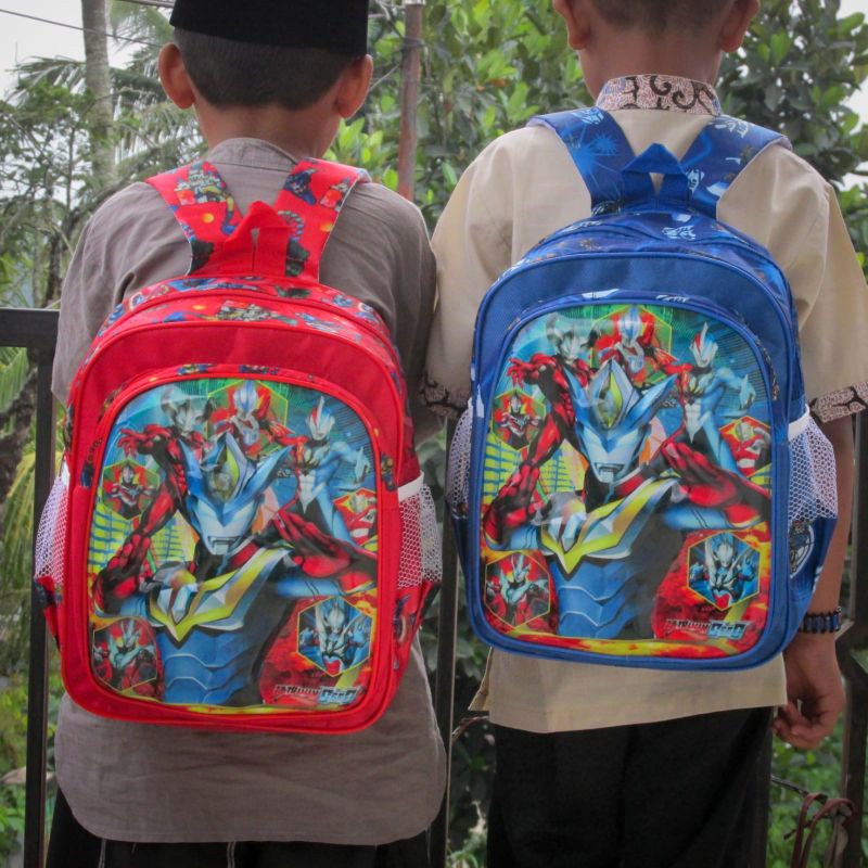 Tas Sekolah Anak Laki-laki Rangsel anak Paud/Tk Gambar Ultraman Led