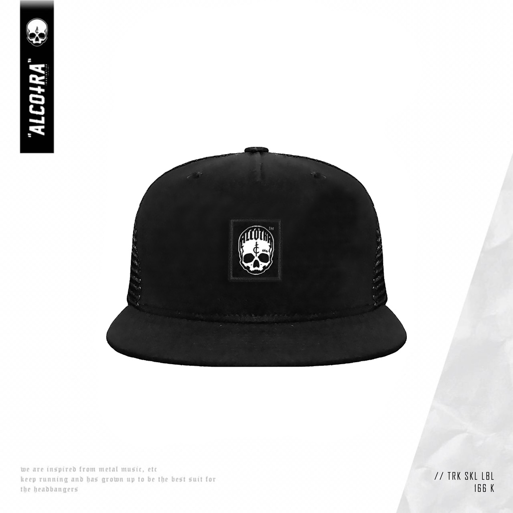 TRUCKER SKL LBL // TRUCKER SKULL LABEL BORDIR ALCOTRA