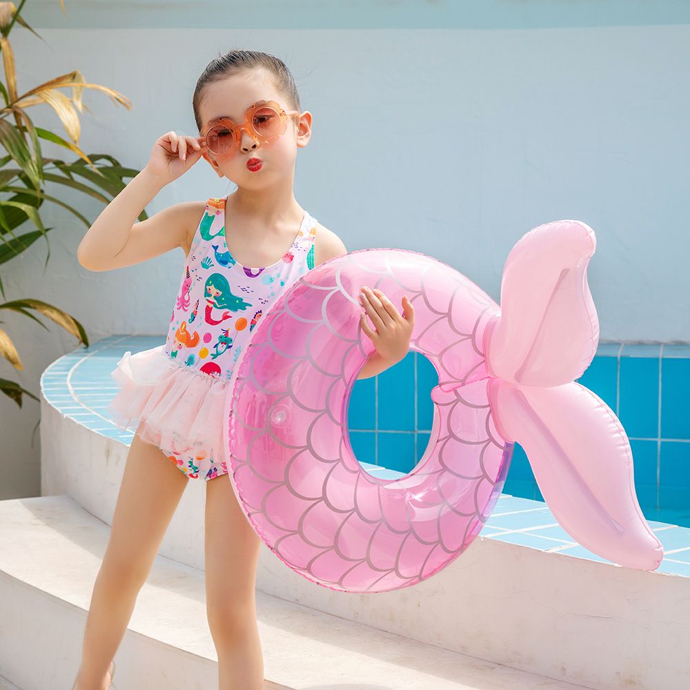 pelampung renang anak 3-8th mermaid unicorn bulat ban latihan 55cm