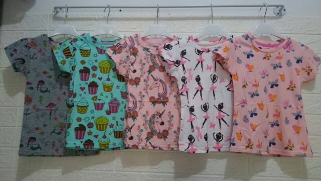 Kaos full print motif cewe dan cowo premium