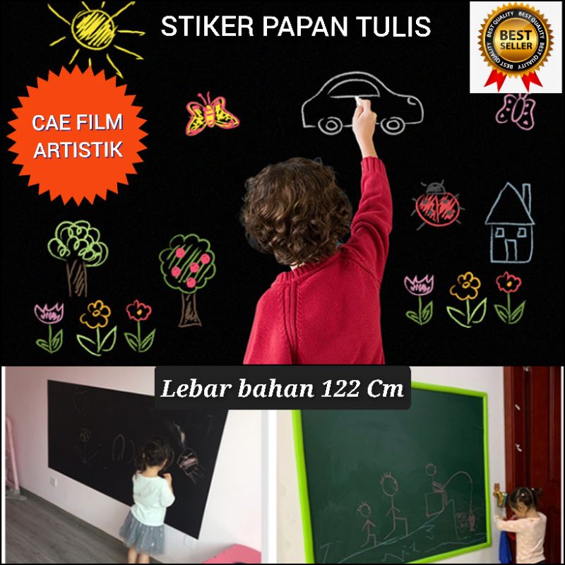 Wallpaper Sticker Papan Tulis Hitam Kapur Blackboard Tempel Dinding Menu Makanan Berperekat L-120Cm