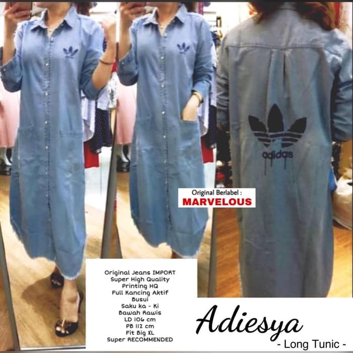 PROMO DISCOUNT BAJU ATASAN WANITA KULIAH  adiestya long tunik