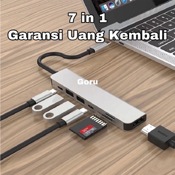 USB type C HDMI Macbook Pro Ios Android 7 in 1 Card reader