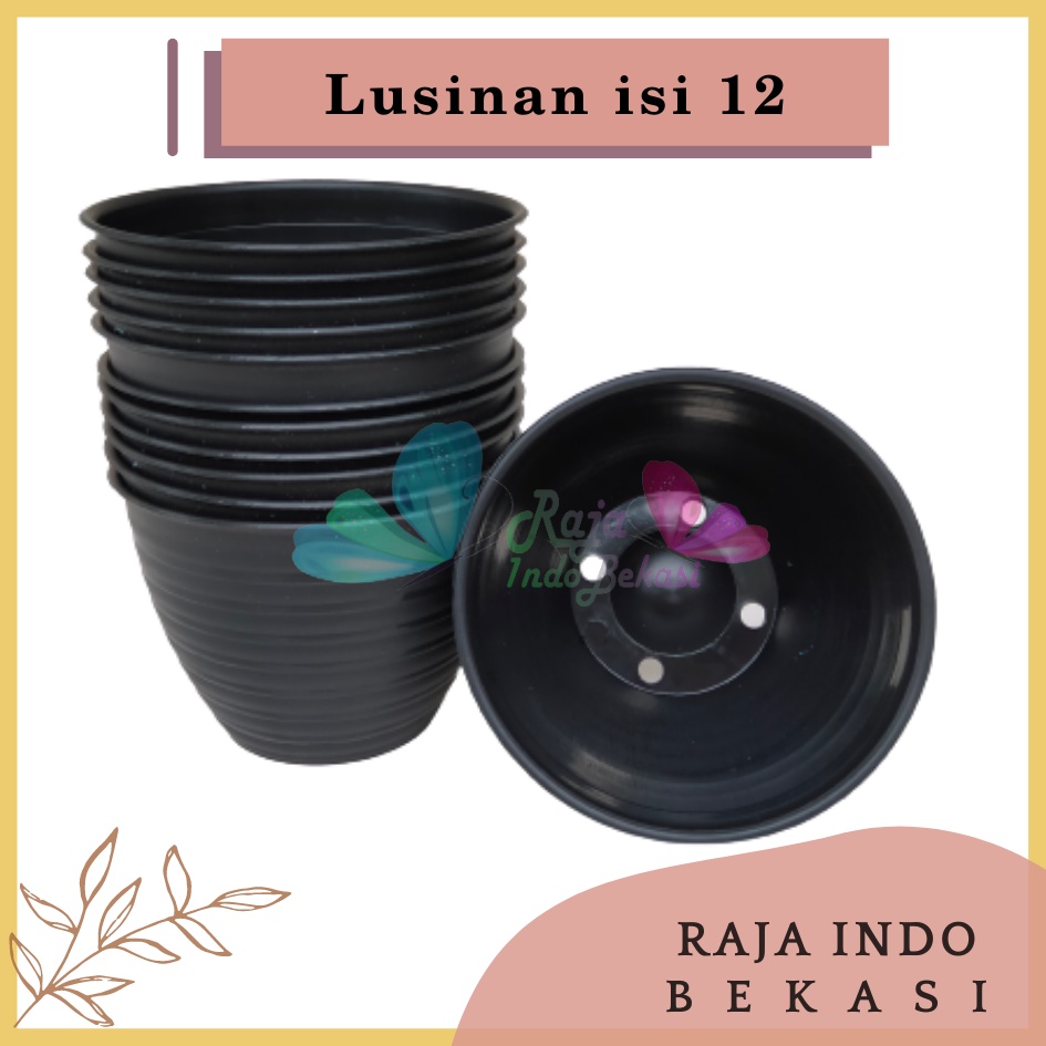 Lusinan Pot Tawon 15 Cm Hitam - Pot Tawon Putih Tirus 15 18 20 21 25 30 Cm Lusinan Grosir