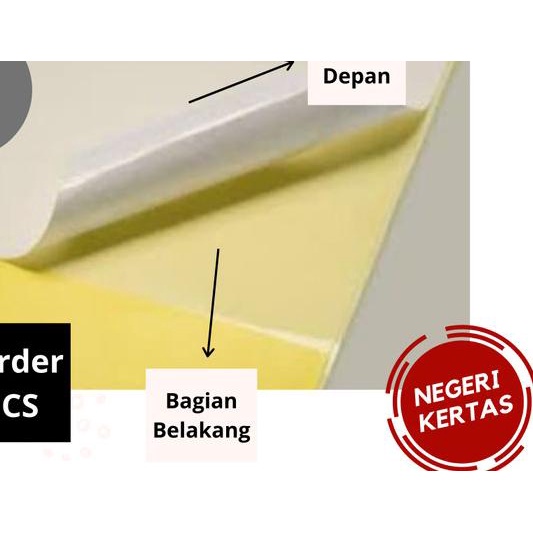 

➲ Kertas Sticker HVS A6 / Printable Sticker (bisa di Print & Tulis) ❈