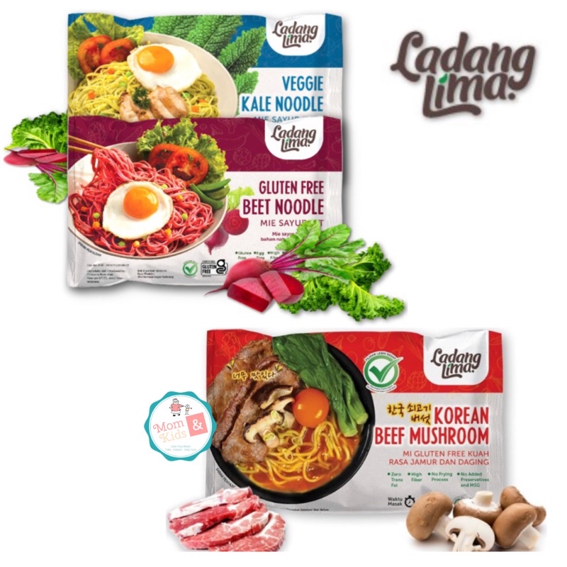 Ladang Lima Korean Noodle 94 gr Gluten Free | Mie Instant Sehat Halal