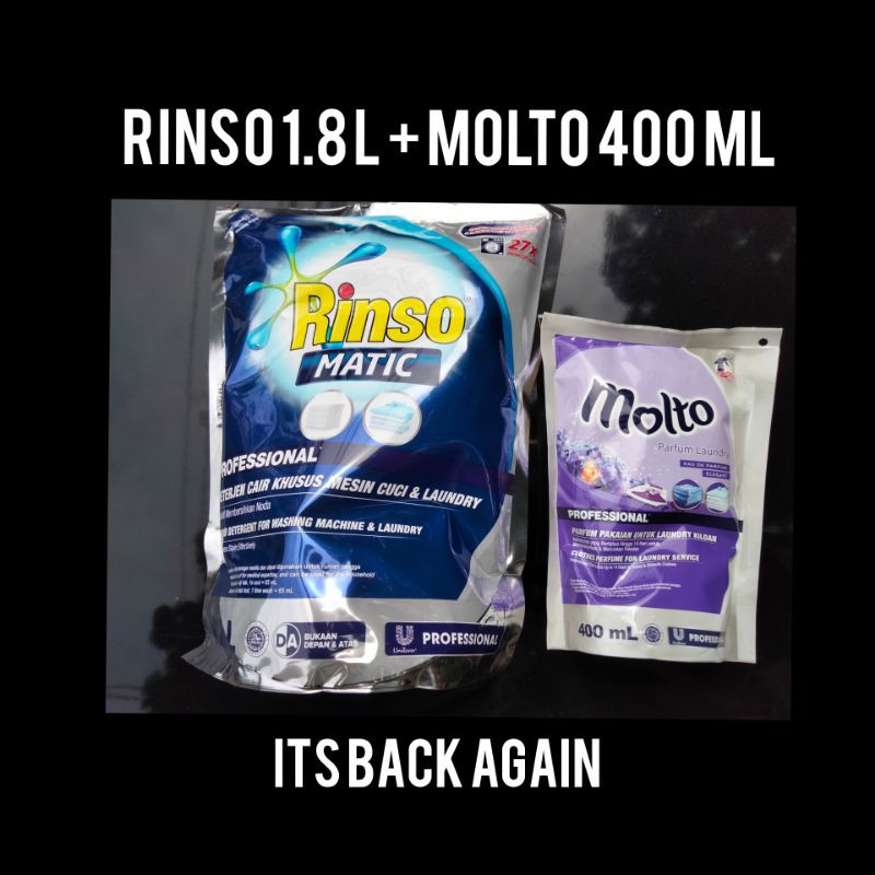 RINSO CAIR MATIC 1.8 L plus MOLTO PARFUM 400 ML