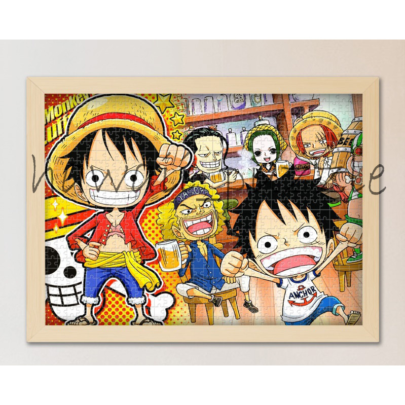 Mini Puzzle 1000 pcs Mainan Jigsaw Puzzle-ONE PIECE CARTOON