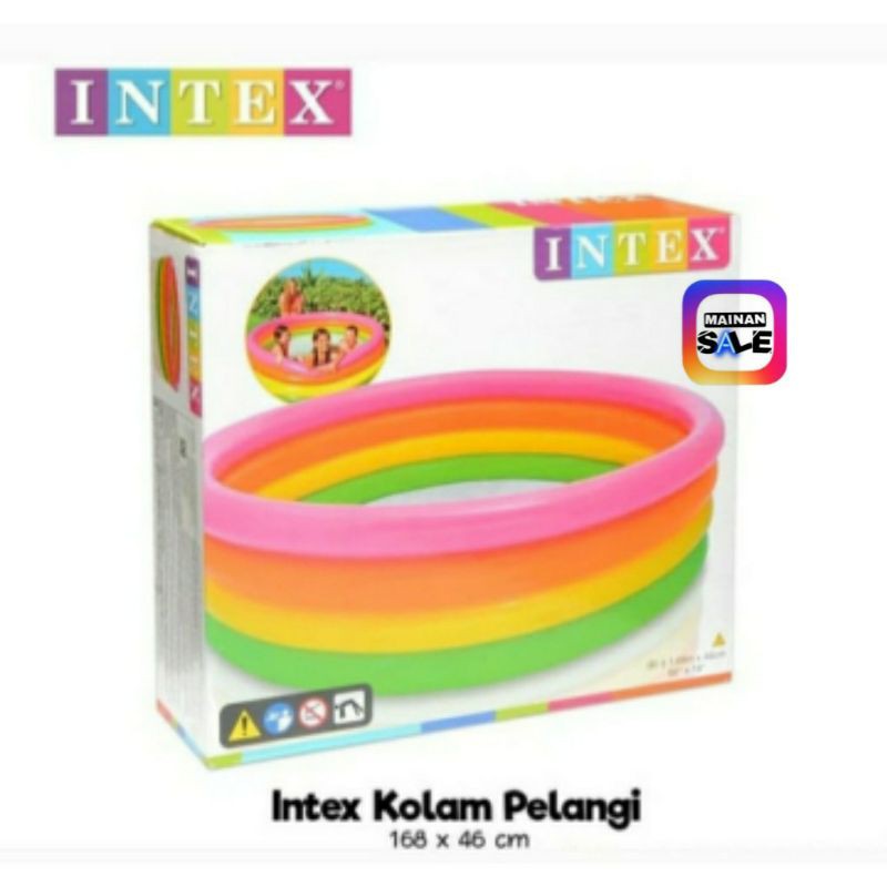 Kolam Renang Plastik / Karet INTEX Ukuran BESAR (1.68 Meter X 46 CM)