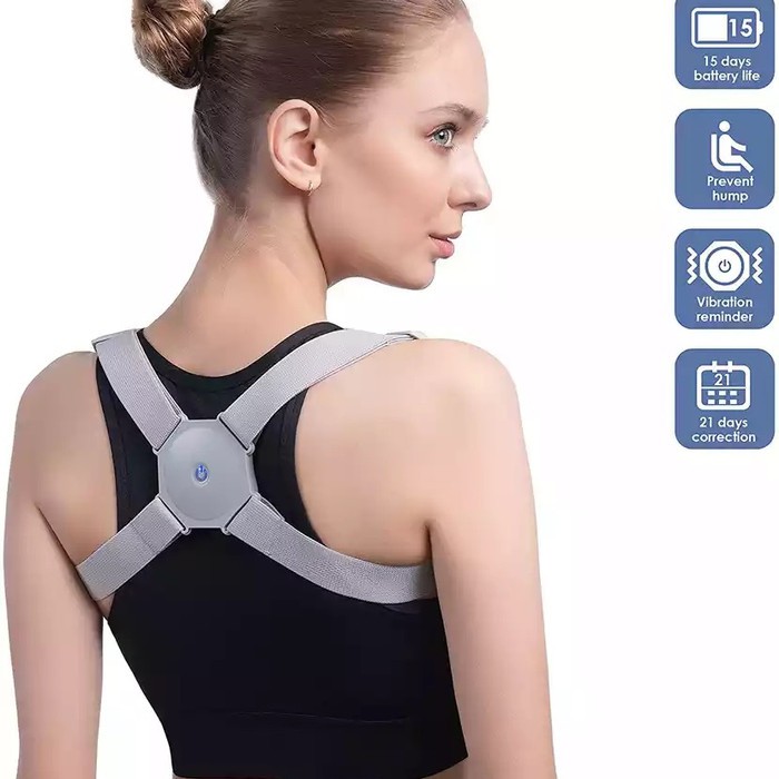 Alat Terapi Bungkuk Smart Back Posture Sport Getar Punggung Trainer Sensor Corrector Vibration