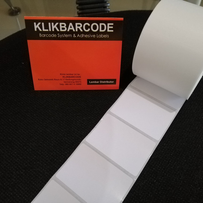 

PROMO MURAH LABEL BARCODE SEMICOAT 60 X 40 MM - ISI : 1.000 PCS - KLIKBARCODE