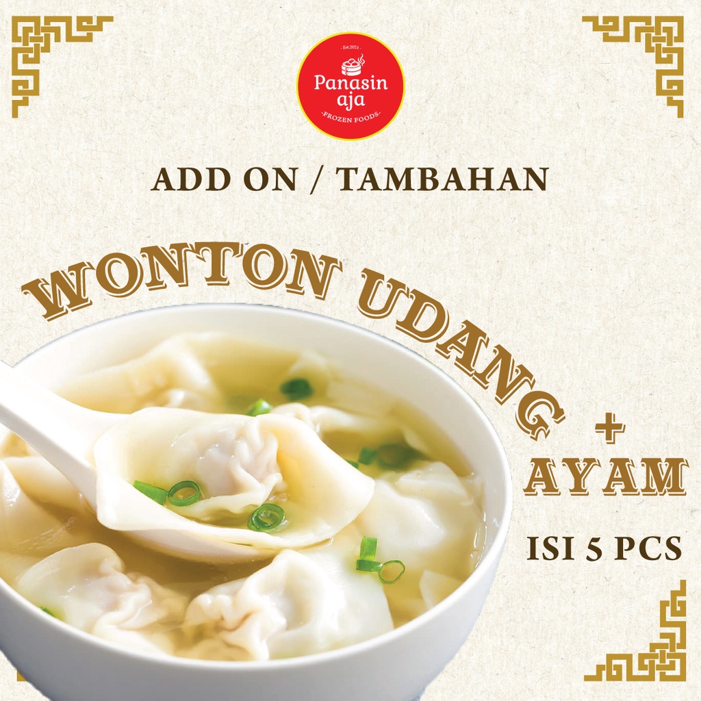 

5 Pcs Wonton Ayam Udang Frozen HALAL