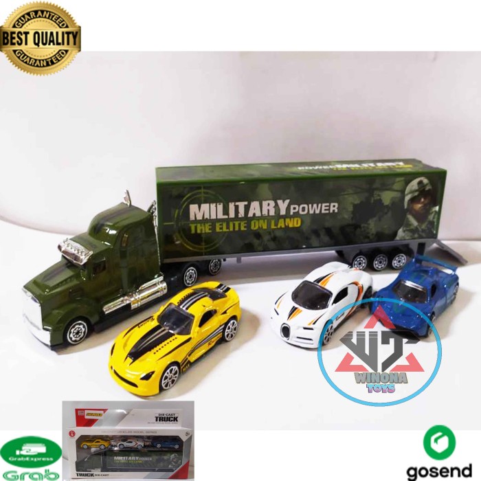 TRUCK DIECAST KONTAINER MILITARY PLUS 3 MOBIL DIECAST1/58