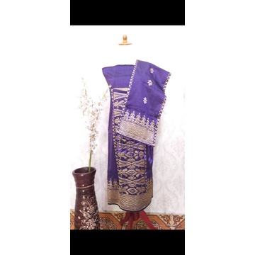 songket silungkang warna ungu terong
