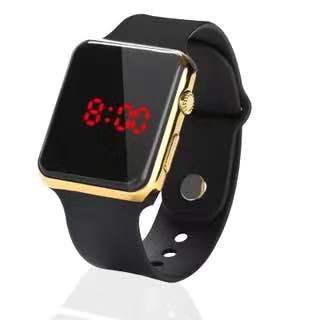 LED WATCH [ Grey Rose Gold ] Jam Tangan Digital Pria &amp; Wanita - Strap Rubber ( Group )