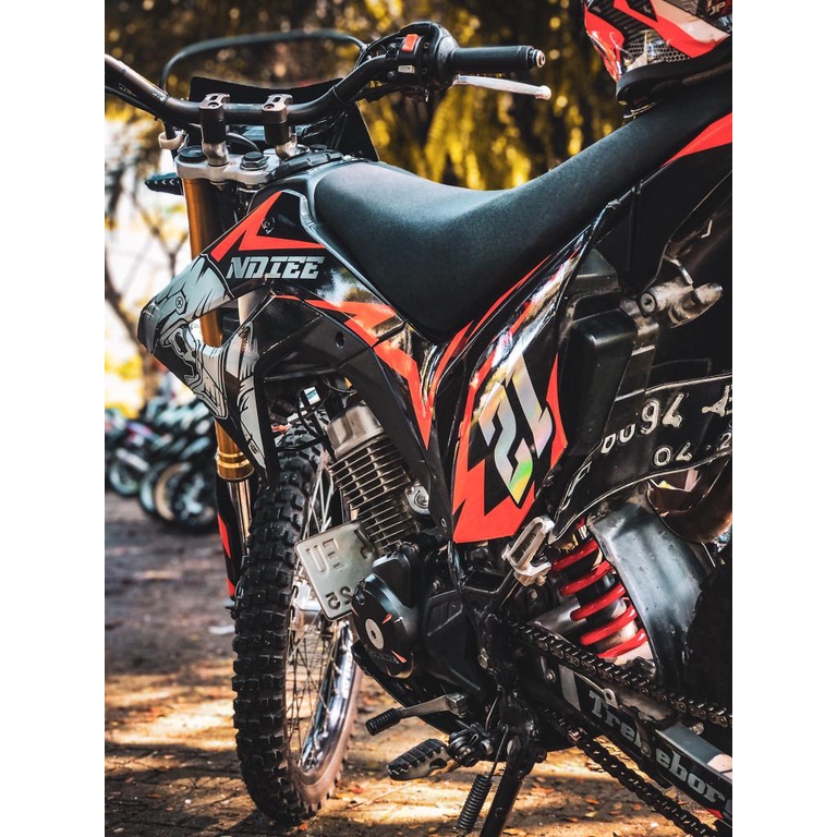 decal crf 150l orange supermoto