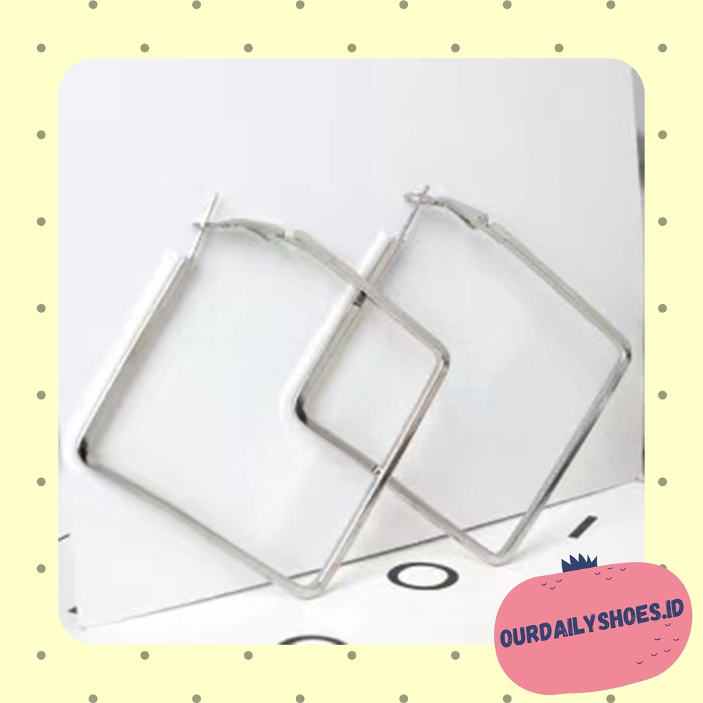 ★ODS★ FA107 Anting Segitiga Earrings Cool Geometric Matel Simple Earring Women Jewelry