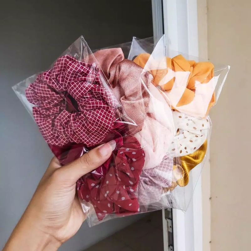 Ikat Rambut Scrunchie Gaya Korea JUMBO / Scrunchie / Cemol /Ikat cepol rambut L3