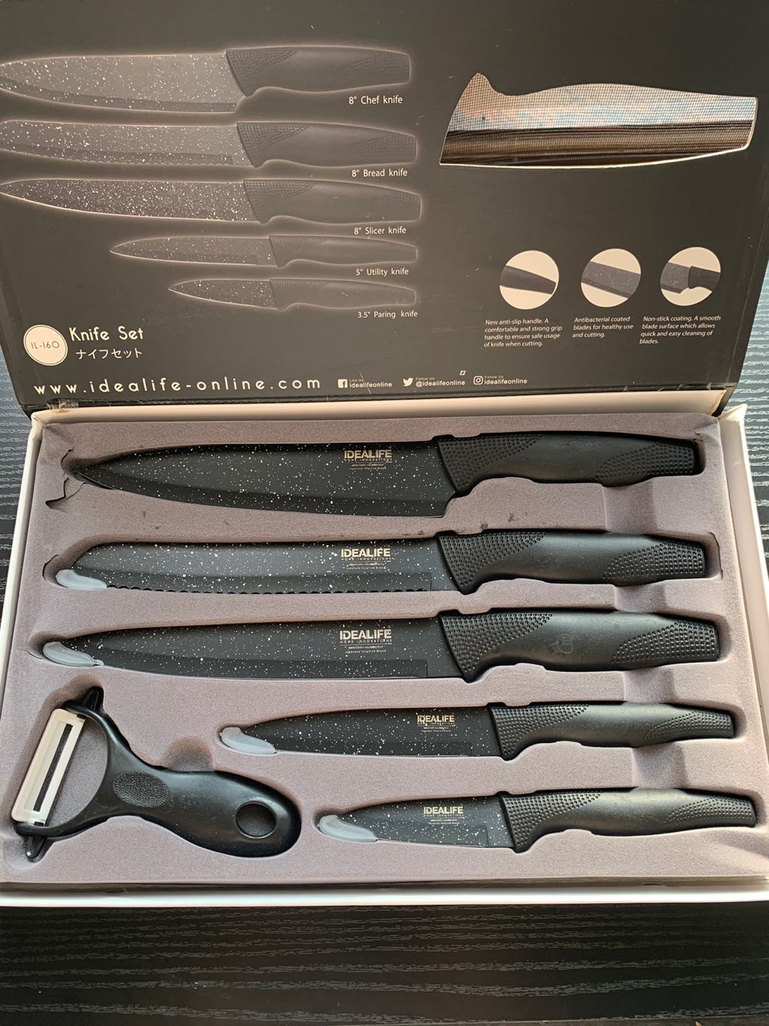 Idealife - Knife Set - Perlengkapan Pisau Dapur  Il-160