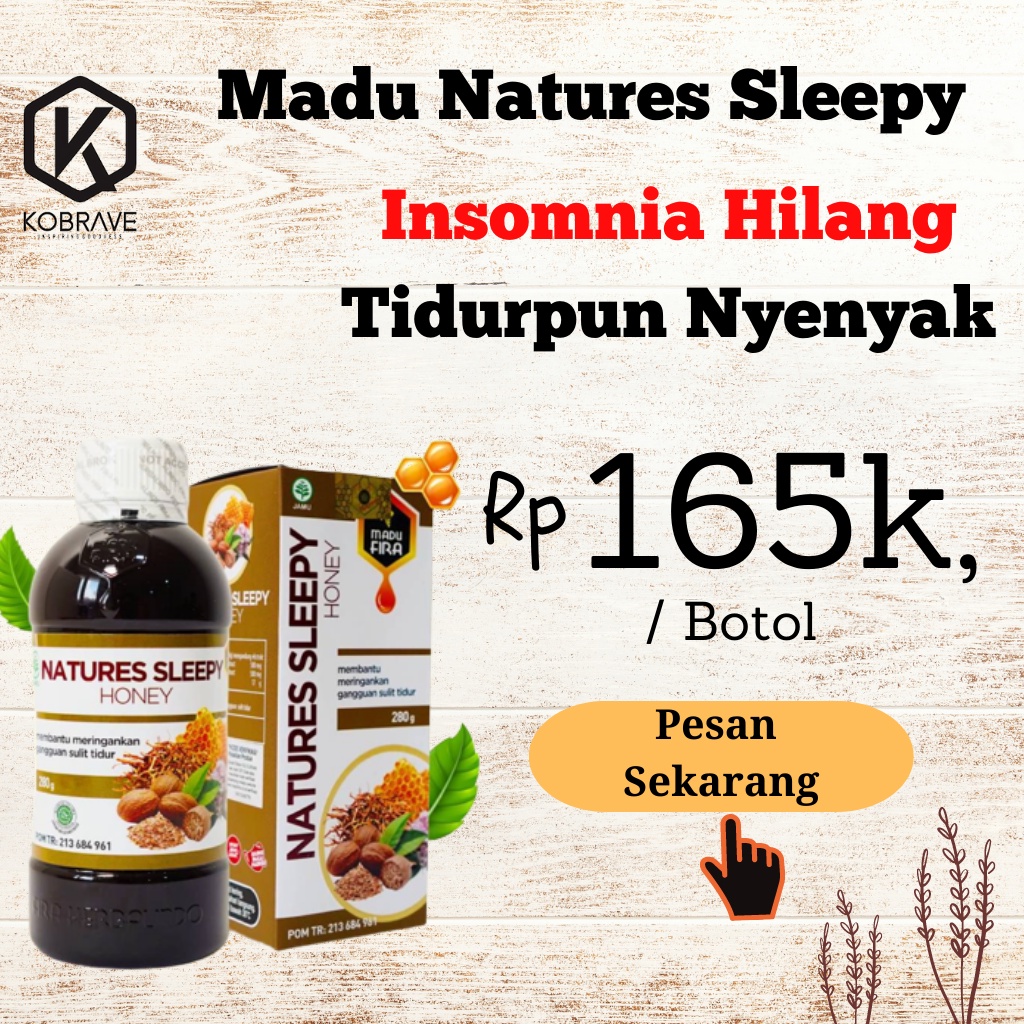 Madu Natures Sleepy Honey Herbal Insomnia Mengatasi Gangguan Susah Tidur Paling Ampuh