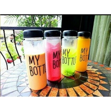 MY BOTTLE With FREE POUCH / Botol Bening Plastik Dengan Sarung Pouch 500 ML HIGH QUALITY!!