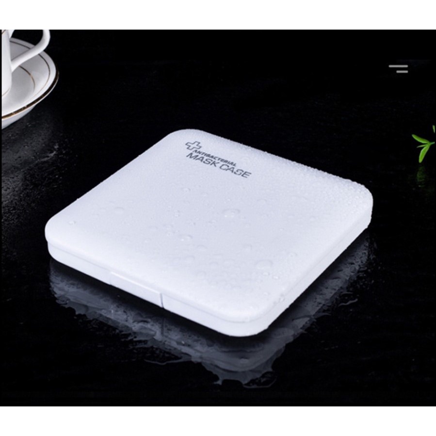 Mask Case Wallet Anti Bacterial Plastic Black White KN95 N95 Tempat Penyimpanan Masker