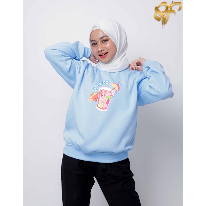 🅳🅵 Sweater Tata Rilexs Aesthetic BTS BT21 Pria &amp; Wanita | Sweater Korea Style Fleece Cotton | Dhea Fashion