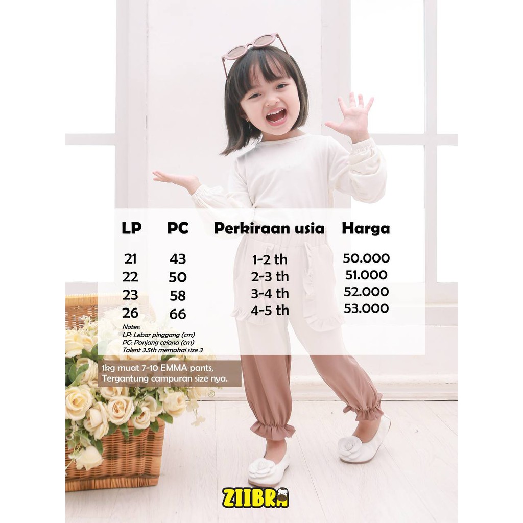 Celana Panjang Anak Emma Pants By Zibra 1-5T