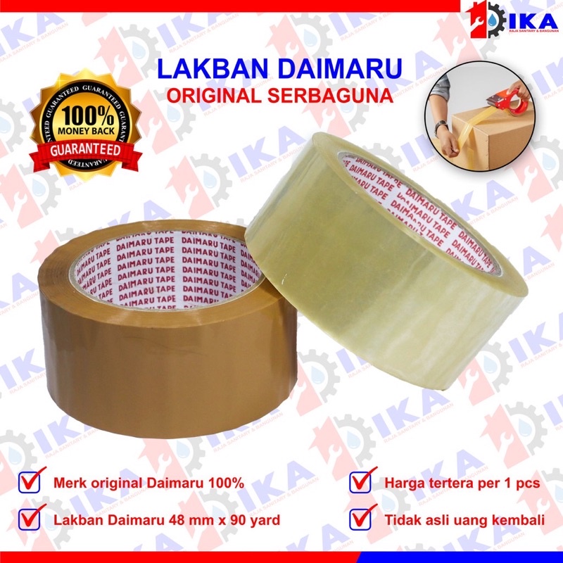 

Lakban Daimaru coklat/ bening 48 x 90 yard harga per pcs ⬇️