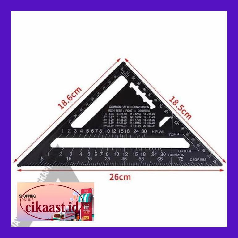 

C1Knsa0S Penggaris Waterpass Segitiga / Speed Square / Siku Tukang / Triangle Luttfnast