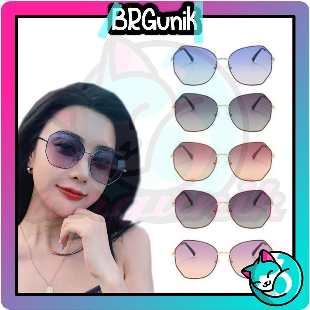 BRGUNIK Kacamata Fashion Wanita Kode 1006 Style Korea Women Sunglasses Kaca mata Wanita Import Kekinian R448