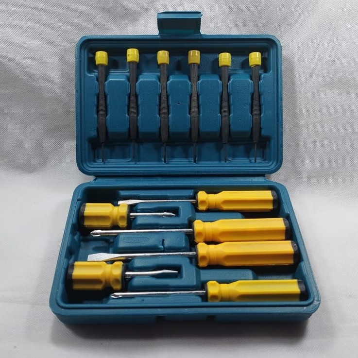 obeng set jam/hp Obeng set besar 12pcs Tool kits set Perkakas Tangan